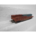 HO SCALE - LIMA - ATSF FLAT WAGON WITH COIL LOAD - BOXED
