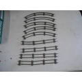 S SCALE - METAL TRACK - X9 PIECES