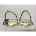 Silver Plated Bottle Tags x 2