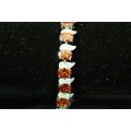 Costume jewellery - Bracelet - Ruby stones set with diamante - Stunning!! Bid now!!