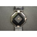 Watch with Octagonal face - Black strap - A stunner! Bid now!!