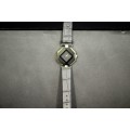 Watch with Octagonal face - Black strap - A stunner! Bid now!!