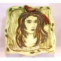 Rienie - Handmade pottery display plate - Magnificent detail - Low price - Bid Now!!!