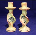 Pair of twisted candle holders - Stunning! - Bid Now!!!