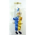 Clown on a swing - Gold and blue costume - A stunner! - Low price!! - Bid Now!!!