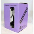 Bistro - 4 Sparkling flute glasses - Boxed - Beautiful! - Bid Now!!!