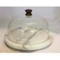 Marble cheese board with dome - A beauty! - Bid Now!!!