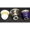 Sake style cups - Odd set - 3 Pieces - Beautiful! - Bid Now!!!