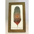 Aztec feather art - Aztec - Finest plumeria! - Very rare opportunity - Magnificent!! - Bid Now!!!