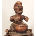 Mazivila - 3 Men and a pot - A stunning wood carving!! - Bid Now!!!