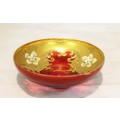 Venetian style bowl - Red sweet bowl - A stunner!! - Bid Now!!!