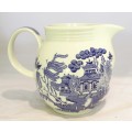 Churchill - Blue Willow - Large jug - Blue and white - Stunning! - Bid Now!!!