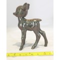Cast metal  - Bambi with a bobble head - Very unusual - Beautiful - Low price!! - Bid Now!!