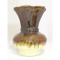 Brown vase with drip glazing - Beautiful! - Bid Now!!!