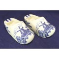 Pair of large blue and white Dutch ashtray shoes - Beautiful! - Bid Now!!!