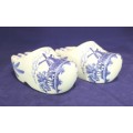Pair of large blue and white Dutch ashtray shoes - Beautiful! - Bid Now!!!