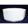 Octagonal glass bowl - Milk glass look - Beautiful! - Bid Now!!!
