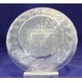 Glass side plate with woven pattern - A beauty!! - Bid Now!!!