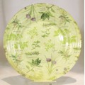 Glass display plate - Herbs - Beautiful!! - Low price! - Bid now!!