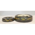 Pair of semi precious stone ashtrays in molded plastic - Giveaway price - Bid Now!!!