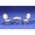Limoges - Chairs and table - Victorian scene - A stunning set!! - Low price!! Bid now!!