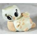 Owl Chick Lying Down - Adorable!! - Bid Now!