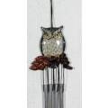 Owl on Brown Leaves - Wind Chime - Beautiful!! - Bid Now!
