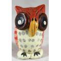 Miniature Red and White Owl - Beautiful!! - Bid Now!