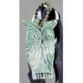 Owl Key Ring - Ceramic - Beautiful!! - Bid Now!