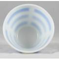 Glass Bowl - White with Blue Lines - Bid Now!!!