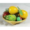 Miniature Fruit Basket - Ceramic - Bid Now!!!