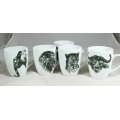 Regent - Set of 5 animal print coffee mugs - Beautiful!! - Bid Now!!!