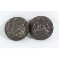 Pair of small military buttons - A treasure!! - Bid now!!