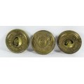 Set of 3 British military buttons - A treasure!! - Bid now!!