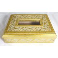 Hand made lidded box with window - Made from frames - Beautiful quality!! - Bid Now!!!