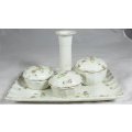 Condiment Set / Vanity table set - Tray & Candle Holder - Gorgeous! - Bid Now!!!