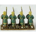 Lead Figurines - 4 Arabian Foot Soldiers - Gorgeous! Bid Now!