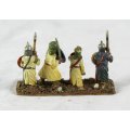 Lead Figurine - 4 Eastern Foot Soldiers - Gorgeous! Bid Now!