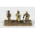 Lead Figurine - 3 Eastern Foot Soldiers - Gorgeous! Bid Now!