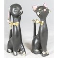 Dog & Cat - Odd Couple Ornaments - Beautiful! - Bid Now!!!