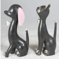 Dog & Cat - Odd Couple Ornaments - Beautiful! - Bid Now!!!