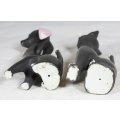 Dog & Cat - Odd Couple Ornaments - Beautiful! - Bid Now!!!