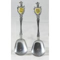 Souvenir Sugar Spoons -2x - Beautiful! - Bid Now!!!