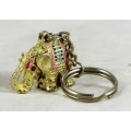 Gold Coloured - Elephant Locket Key Chain - Beautiful! - Bid Now!!!