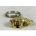 Gold Coloured - Elephant Locket Key Chain - Beautiful! - Bid Now!!!