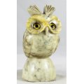 Genuine Alabaster - Stone - Carved Owl - Amazing! - Bid Now!!!