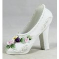 Balboa - High Heel Shoe - Embossed Flowers - Gorgeous! - Bid Now!!