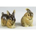Porcelain Bunnies - Pair - Beautiful! - Bid Now!!