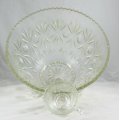 Very Large Punch Bowl - +8 Glasses - Beautiful! - Bid Now!!!