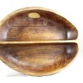 Large Carved Wood - Divided Bowl - Beautiful! - Bid Now!!!